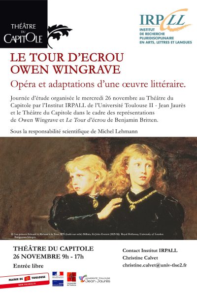 The Turn of the Screw & Owen Wingrave : opéra et adaptations d'une œuvre littéraire.