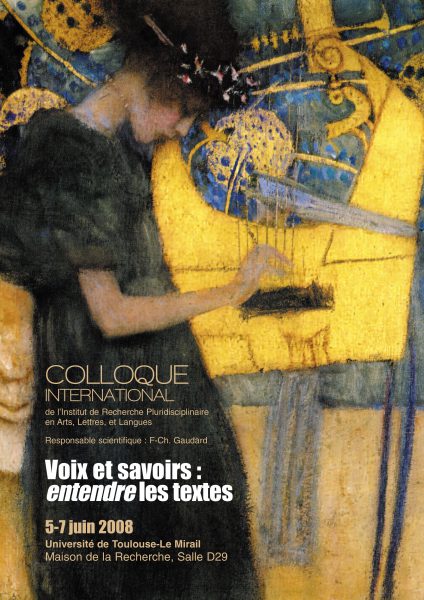 Colloque international « Voix et savoirs : entendre les textes »