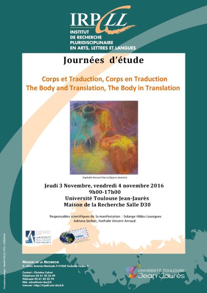 Corps et Traduction, Corps en Traduction. The Body and translation, The Body in Translation